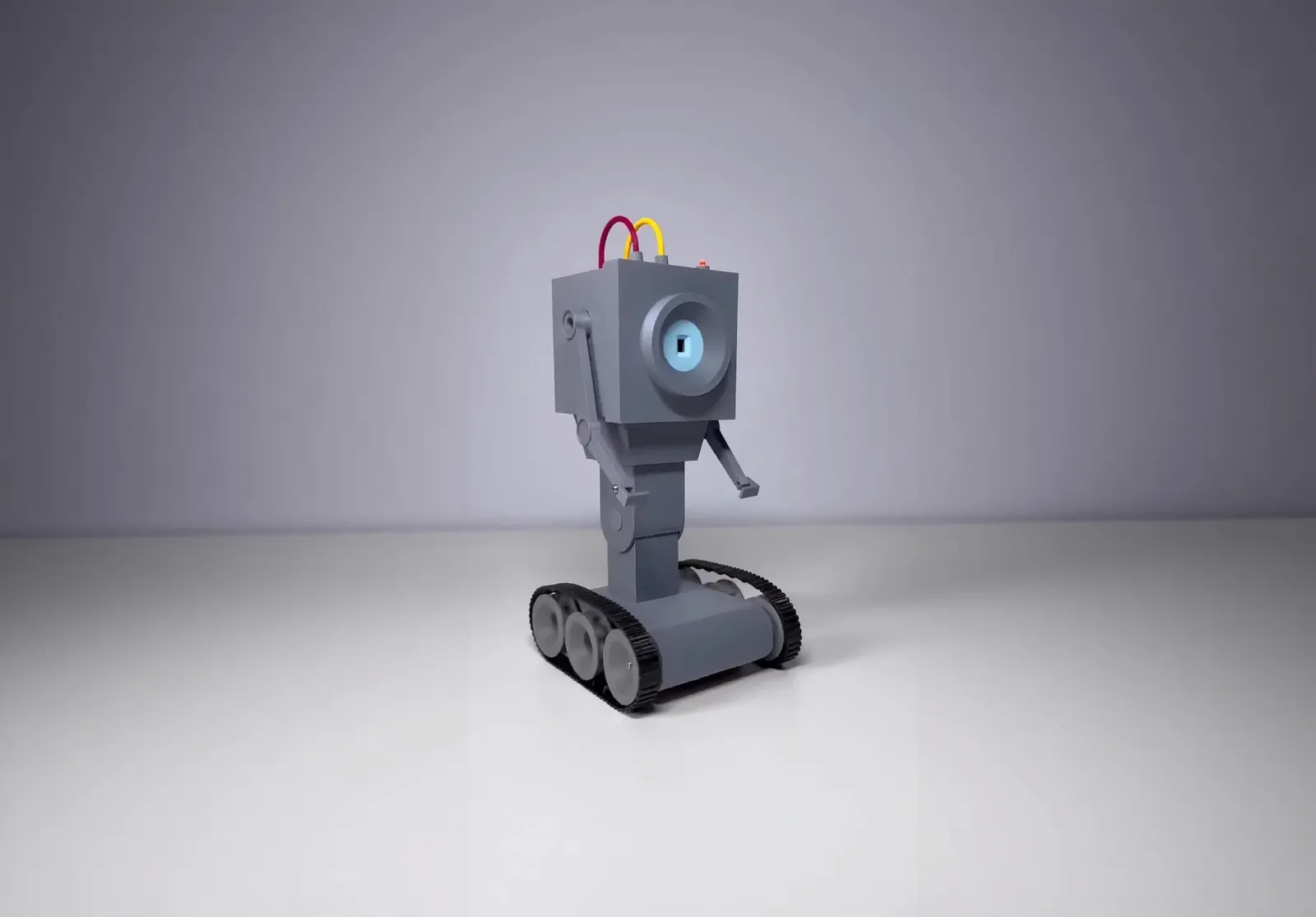 灰色履带式黄油机器人 Butter Bot